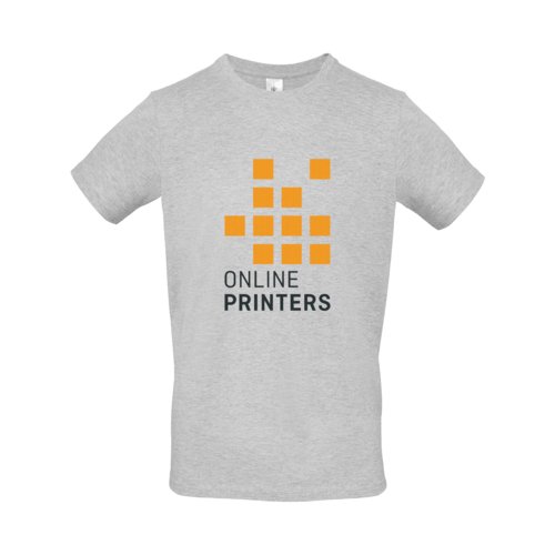 Ash-gray cotton T-shirt for men with short sleeves.