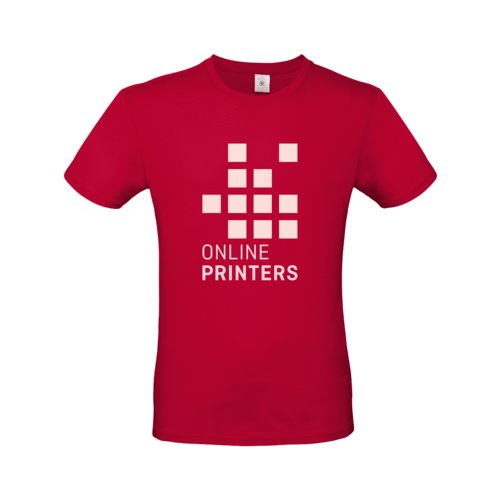Dark red cotton men's T-shirt with short sleeves.