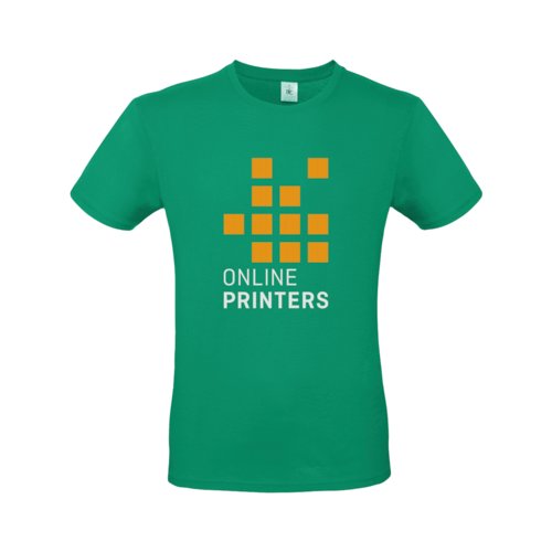Green cotton T-shirt with short sleeves and crew neck.