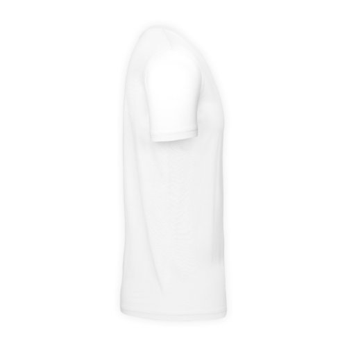 White cotton T-shirt for men with short sleeves.