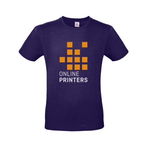 Dark violet cotton T-shirt for men with short sleeves.