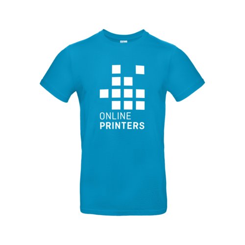 Atoll blue cotton t-shirt for men with short sleeves.