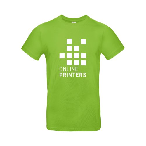 Apple green cotton T-shirt for men with short sleeves.