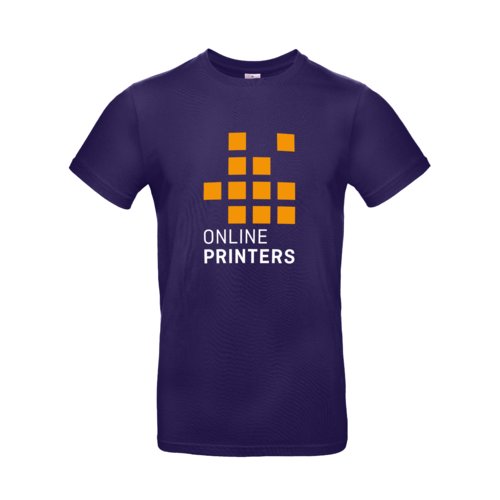 Dark violet cotton T-shirt for men with short sleeves.