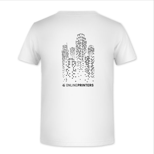 White cotton T-shirt for kids with short sleeves.