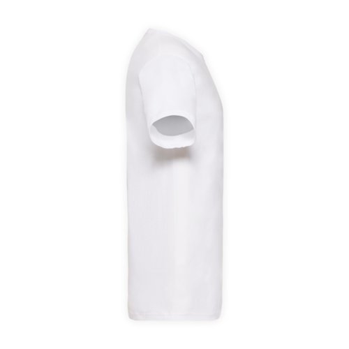 White cotton V-neck T-shirt for men.