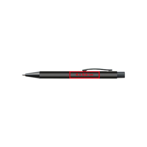 Plastic ballpoint pen with clip.