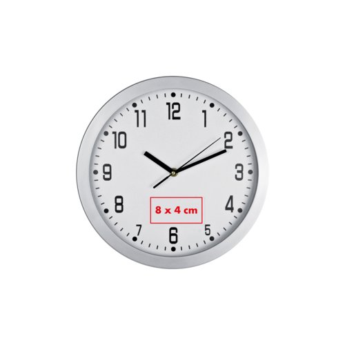 Wall clock with hour, minute and second hands.