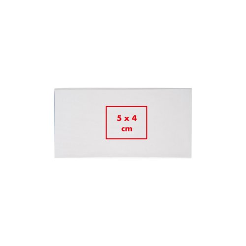 Yellow notepad with adhesive strip.