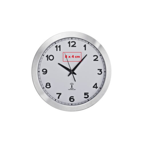 Metal Wall clock with radio clock movement.