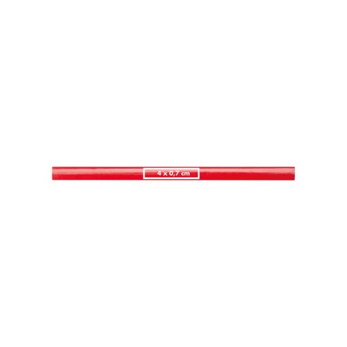 Red carpenter pencil made of wood.