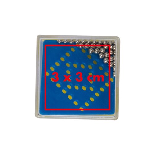 Square puzzle game with small balls.