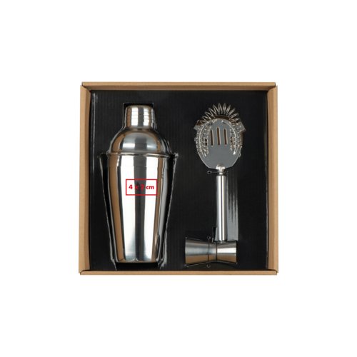 Metal cocktail set, 3-piece.