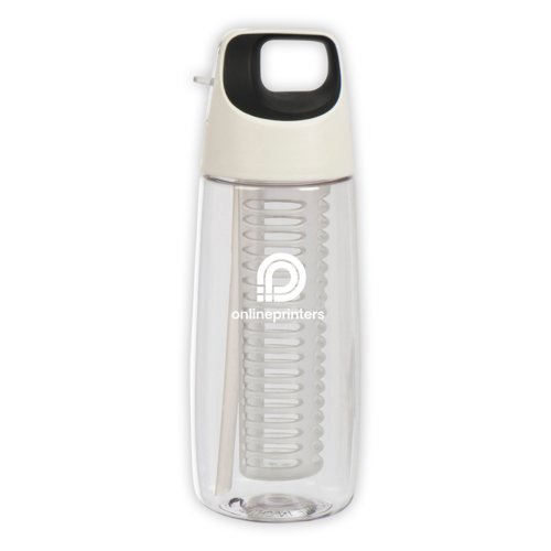 Clear Tritan&#8482; water bottle with infuser.