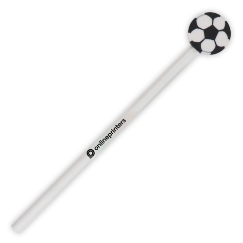 White wooden pencil with eraser.