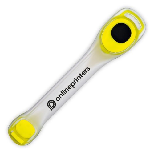 Yellow safety LED armband.