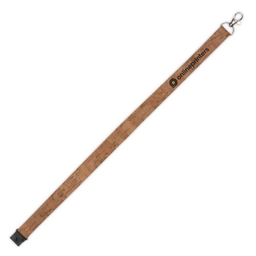 Natural cork lanyard with carabiner.