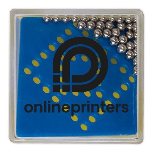 Square puzzle game with small balls.