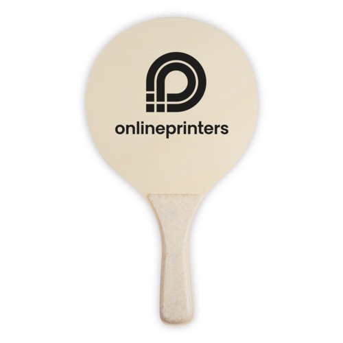 Beige beach ball set with handle.