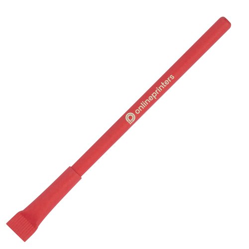 Red inkless pen for writing and patterns.