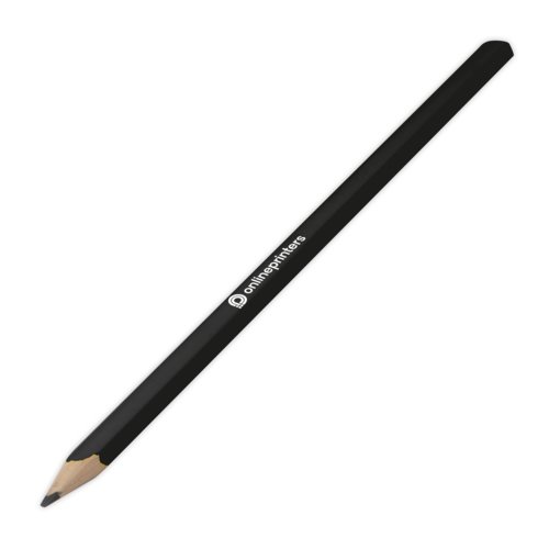Black carpenter's pencil made of wood.