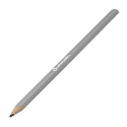 Gray wooden carpenter pencil.