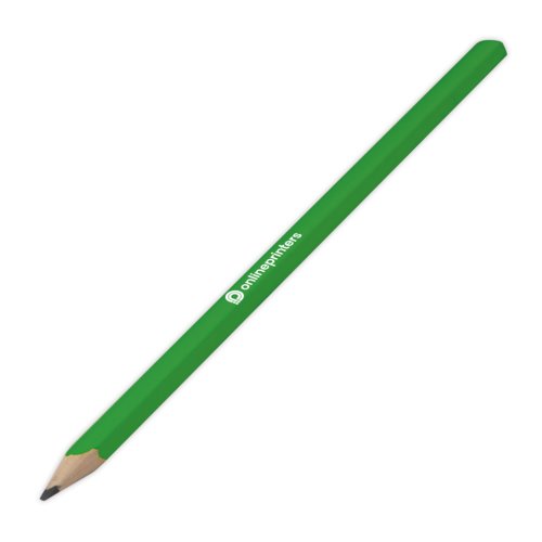 Green wood pencil in a standard design.