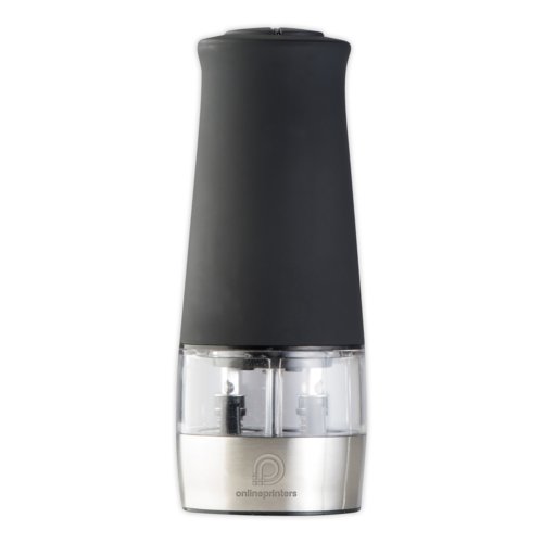 Black electric salt and pepper mill.