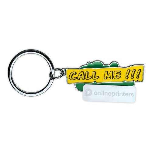 Metal keychain with ring.