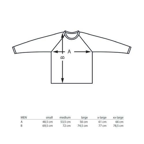Long-sleeved fabric shirt with round neck.