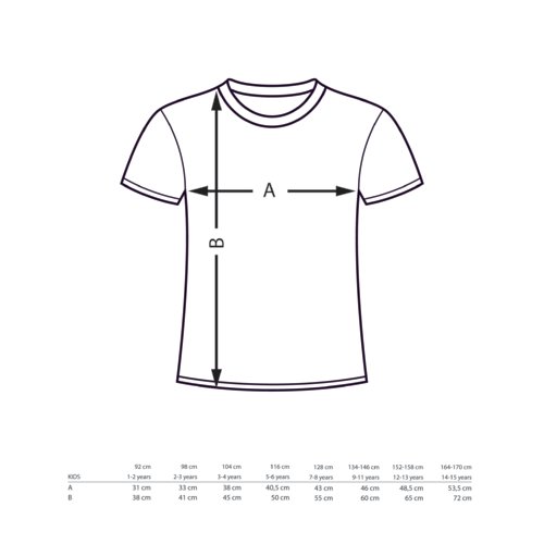 Cotton T-shirt with round neck and short sleeves.