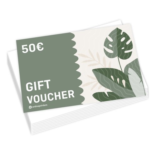 Simple voucher cards, 8,5 x 5,5 cm, printed on one side 1