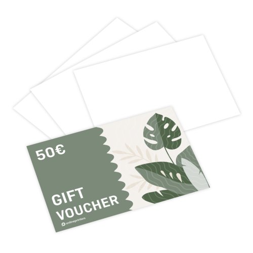 Simple voucher cards, 8,5 x 5,5 cm, printed on one side 2