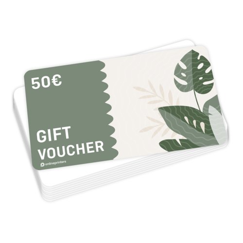 Simple voucher cards, 9,0 x 5,0 cm, printed on one side 3