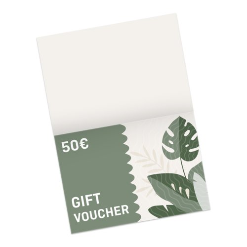 Folded voucher cards, A6, Landscape, long side creasing 2