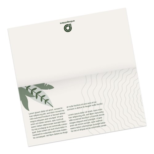 Folded voucher cards, DL, Landscape, long side creasing 3