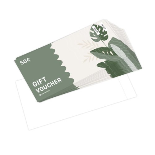 Voucher cards with perforation, DL, printed on one side 1