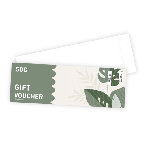 Voucher cards with optional perforation, DL, printed on one side 2
