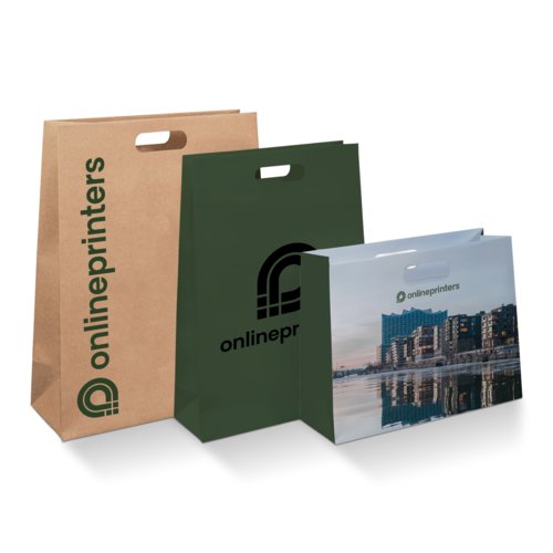 CLASSIC paper bags with die cut handles, 30 x 40 x 10 cm 1
