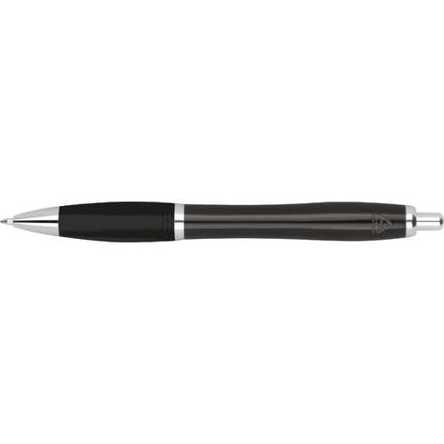 Black recycled ABS ballpoint pen with push mechanism.