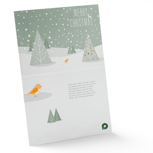 Paper Advent calendar to unfold with multiple doors.