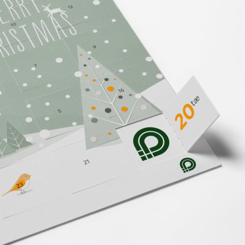 Paper Advent calendar with doors to open.