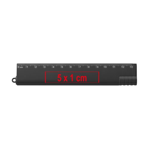 Manila Multifunctional ruler with hanging loop.