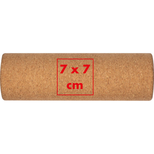 Brown cork massage roller.