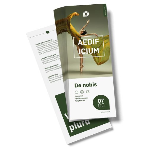 Paper bookmark, printable on both sides.