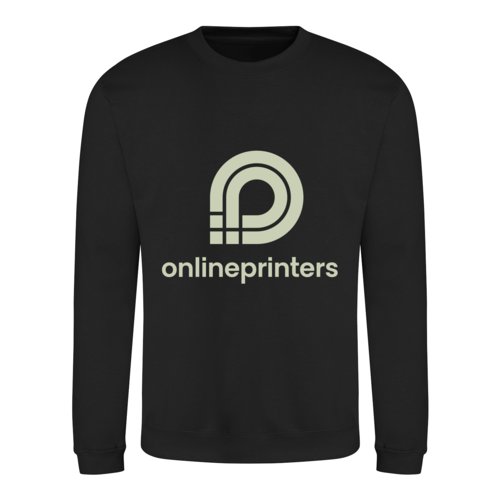 Black cotton-blend sweatshirt with a unisex fit.