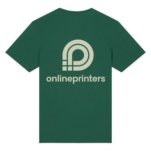 Dark green organic cotton t-shirt with short sleeves and crew neck.