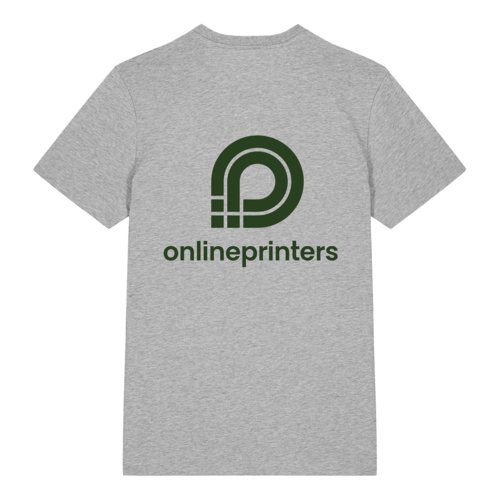 Heather gray organic cotton T-shirt, unisex fit.