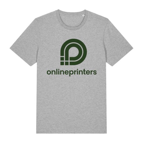 Heather gray organic cotton T-shirt in unisex fit.
