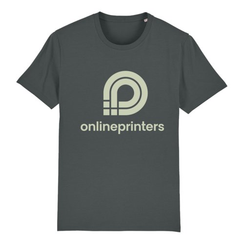Anthracite organic cotton T-shirt in a unisex cut.
